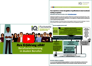 Eine Zusammenstellung des Titelbildes zum Video und das Inforblatt