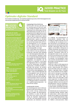 IQ Good Practice-Beispiel "IQ Beratungsportal"